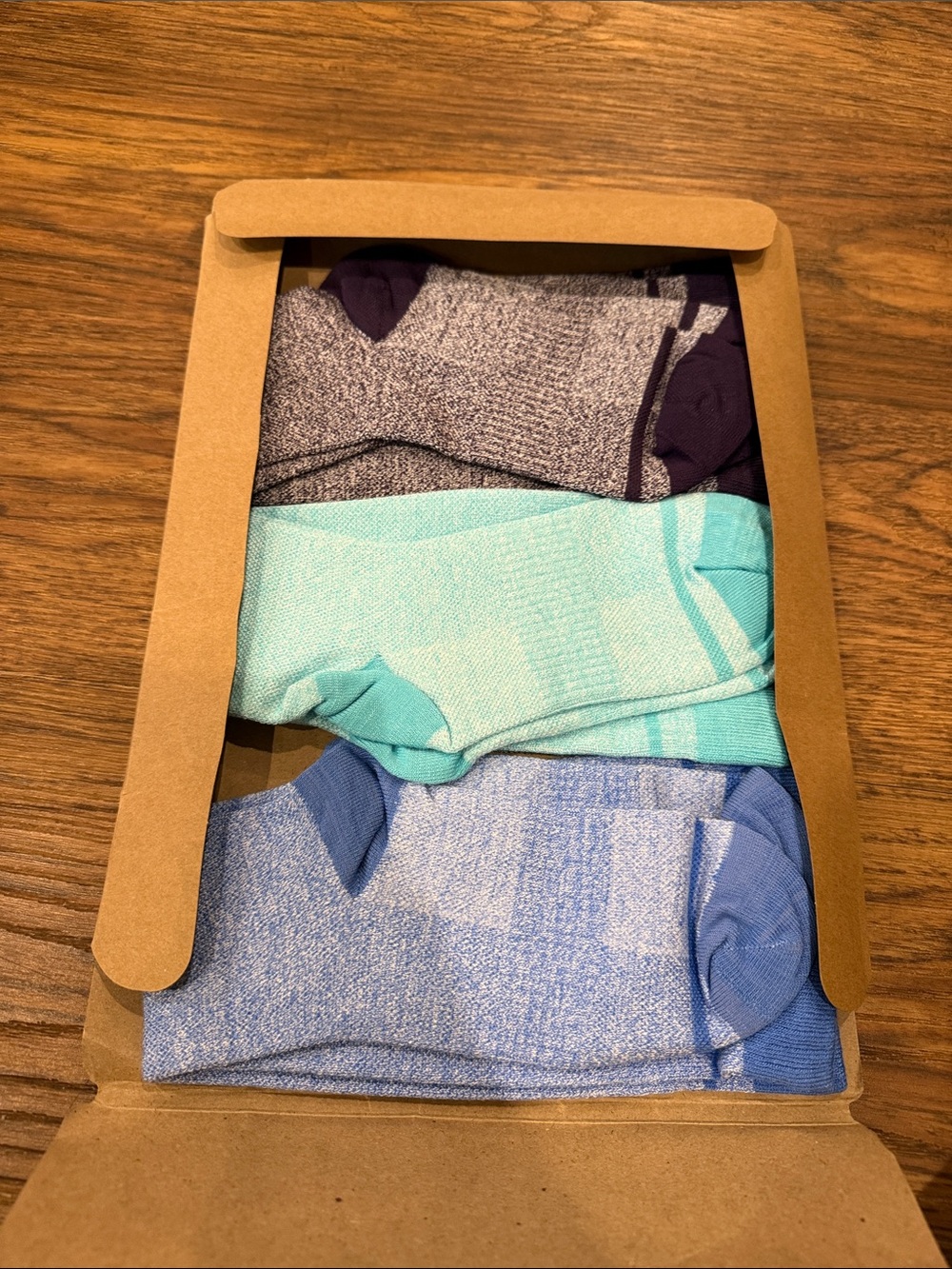 3-Pair Women's Compression Socks in Purple, Mint, and Light Blue